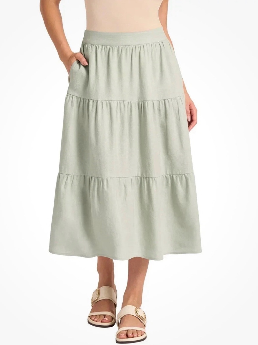 Matty M Women’s Linen Blend Skirt